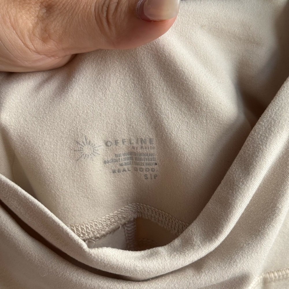 OFFLINE By Aerie Cream High-Waisted leggings | Small Petite - Picture 2 of 6